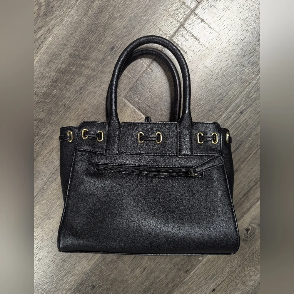 Liz Claiborne Black Elephant‎ Handbag With Knotted Bow Detail